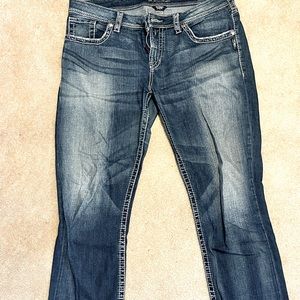 SILVER JEAN CAPRIS, W34